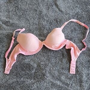 Pink Striped Bra